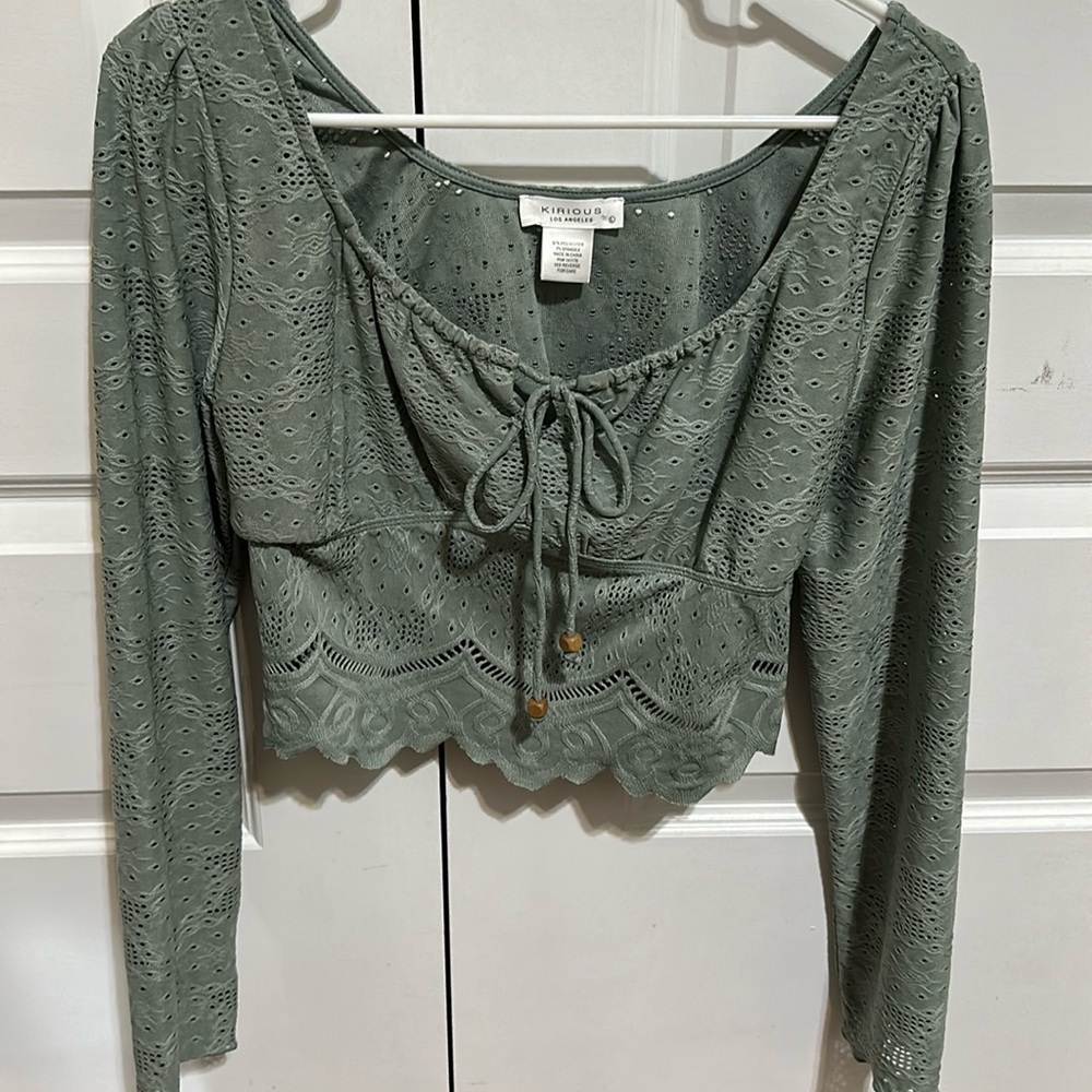 Lace crop top bustier